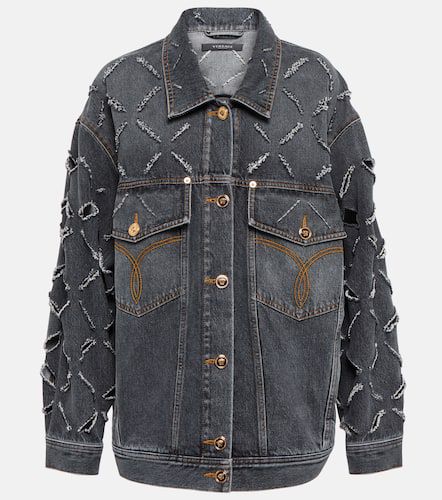 Versace Distressed denim jacket - Versace - Modalova