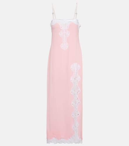 Lace-trimmed maxi slip dress - Christopher Kane - Modalova