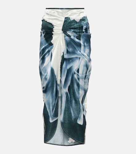 Printed gathered midi skirt - Jacques Wei - Modalova