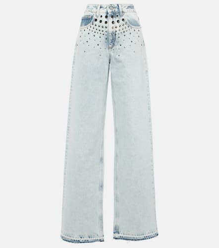 Jeans rectos adornados - Alessandra Rich - Modalova