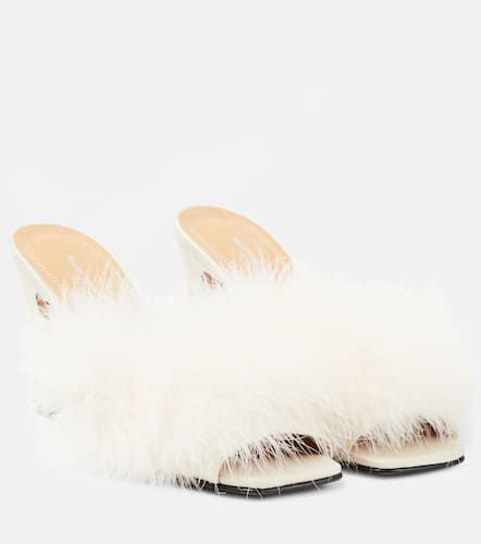 Feather-embellished mules - Maison Margiela - Modalova