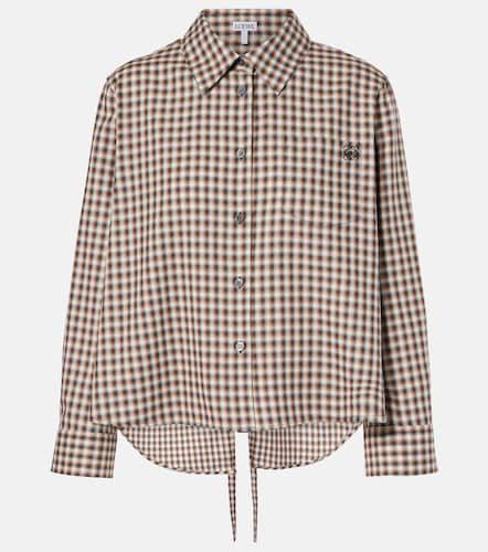 Camicia Anagram in cotone a quadri - Loewe - Modalova