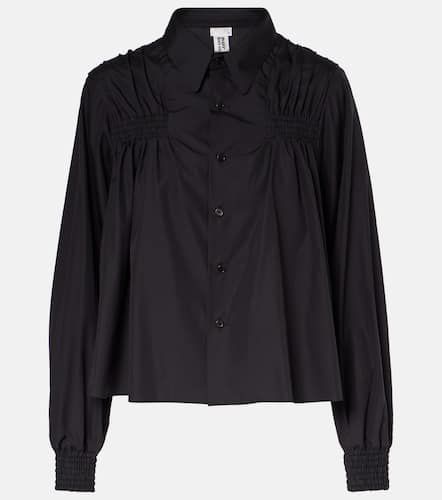 Shirred cotton shirt - Noir Kei Ninomiya - Modalova