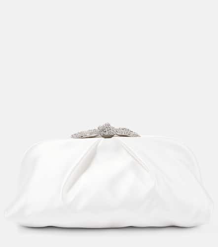 Very Bow Tie embellished satin clutch - Aquazzura - Modalova