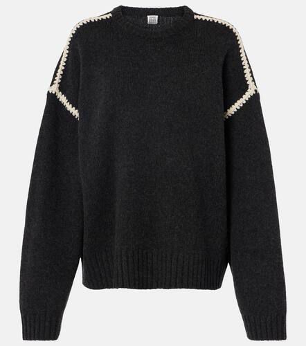 Embroidered wool, cashmere and cotton sweater - Toteme - Modalova