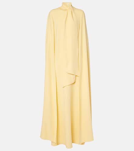 Caped silk-blend georgette gown - Oscar de la Renta - Modalova