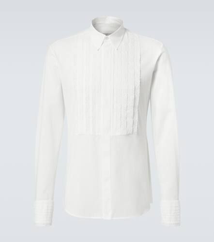 Lace-trimmed cotton muslin tuxedo shirt - Valentino - Modalova