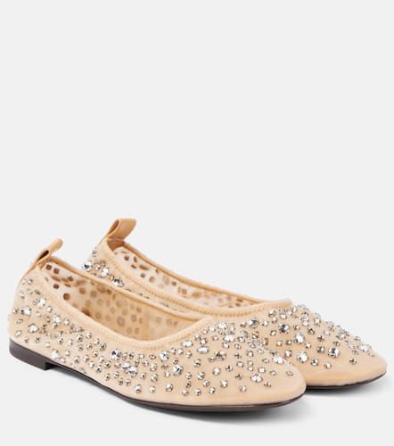 Crystal-embellished mesh ballet flats - Tory Burch - Modalova