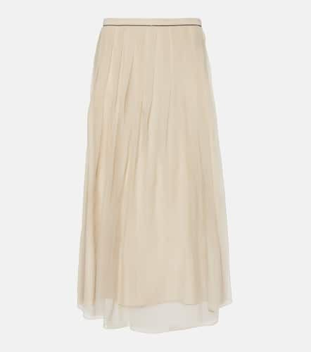 Silk tulle maxi skirt - Brunello Cucinelli - Modalova