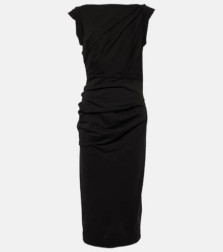 Draped cotton jersey midi dress - Dries Van Noten - Modalova