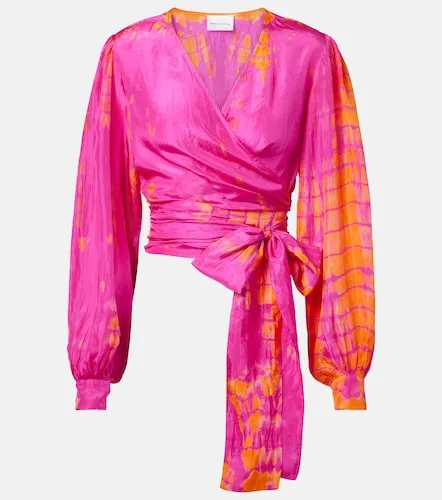 Top envolvente de seda tie-dye - Anna Kosturova - Modalova