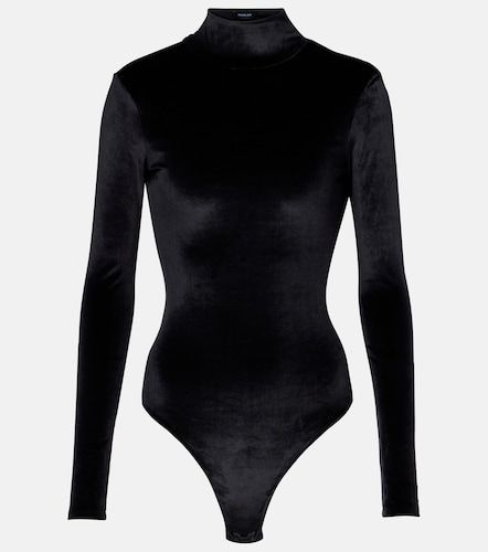 Body de cuello alto de terciopelo - Mugler - Modalova