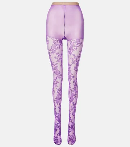 Medias de encaje floral - Valentino Garavani - Modalova