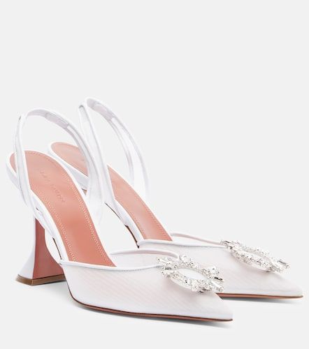 Begum 95 mesh slingback pumps - Amina Muaddi - Modalova
