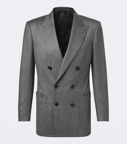 Blazer Mouliné de sarga de lana - Tom Ford - Modalova