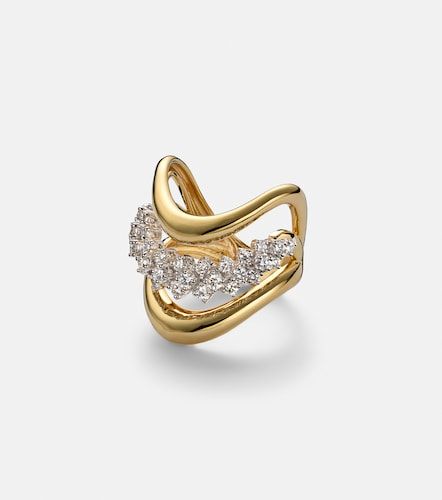 Golden Strada 18kt ring with diamonds - Yeprem - Modalova