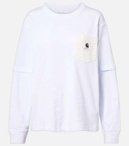 X Carhartt top de jersey de algodón - Sacai - Modalova
