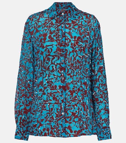 Camicia con paillettes con stampa - Dries Van Noten - Modalova