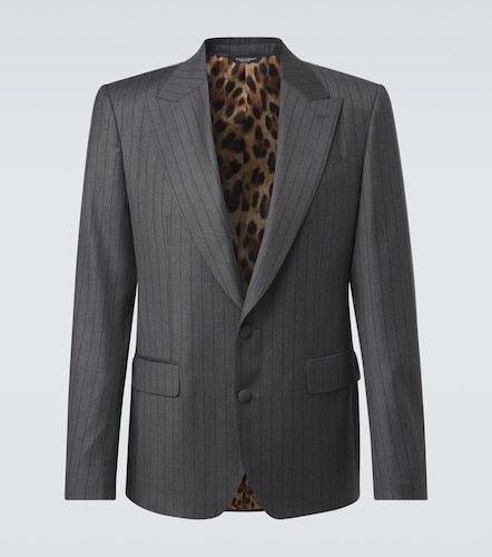 Pinstripe virgin wool blazer - Dolce&Gabbana - Modalova