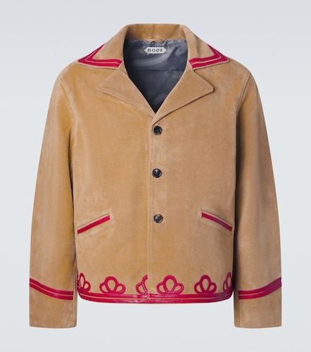 Chaqueta Trefoil de ante con piel - Bode - Modalova