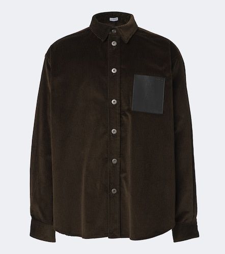 Camisa de pana de algodón con piel - Loewe - Modalova