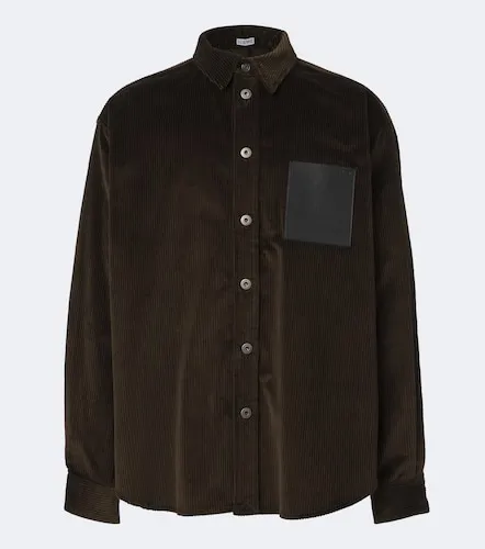 Hemd Double L aus Baumwoll-Cord mit Leder - Loewe - Modalova