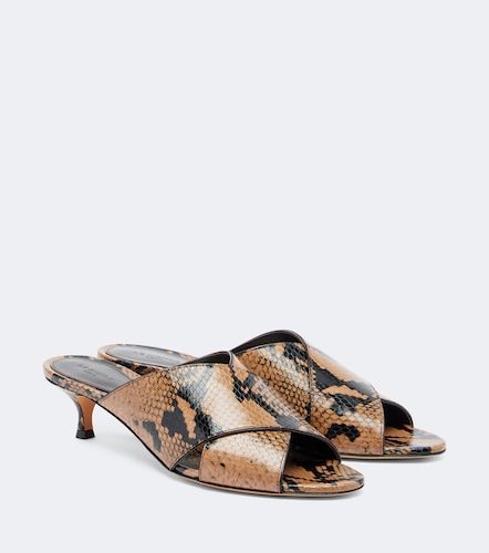Luca snake-effect leather mules - Le Monde Beryl - Modalova