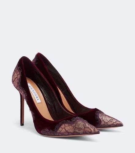 Pumps Meadow in velluto con pizzo - Aquazzura - Modalova