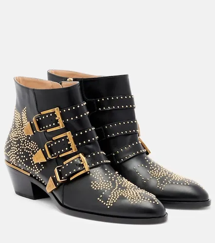Susanna studded leather ankle boots - Chloe - Modalova