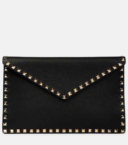 Rockstud leather clutch - Valentino Garavani - Modalova