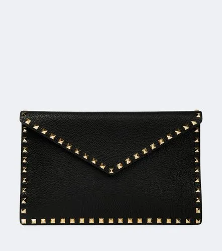 Rockstud leather clutch - Valentino Garavani - Modalova