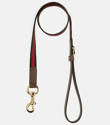 Web Stripe S/M faux leather dog leash - Gucci - Modalova