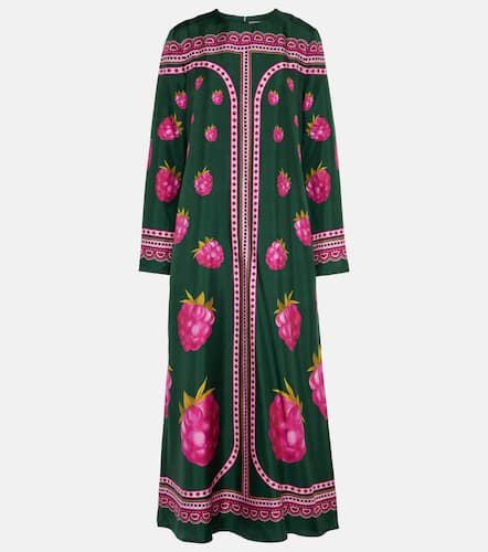 Swing printed silk twill maxi dress - La DoubleJ - Modalova