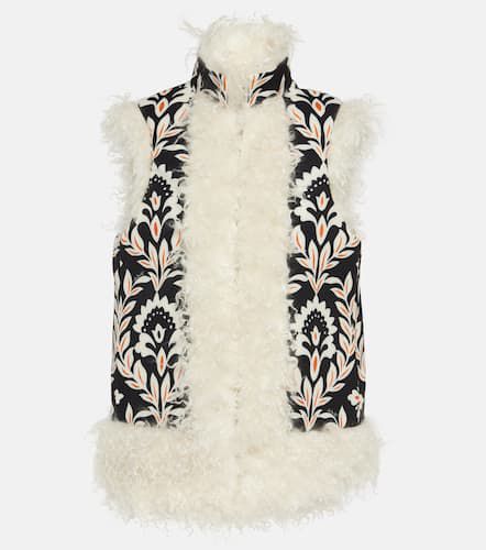 Printed mohair-trimmed jersey vest - La DoubleJ - Modalova