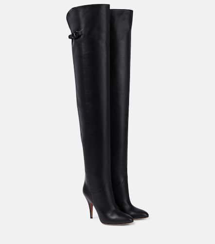 VLogo Signature leather over-the-knee boots - Valentino Garavani - Modalova