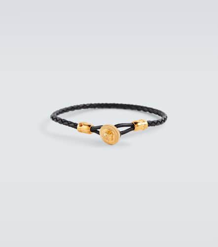 Medusa logo leather bracelet - Versace - Modalova
