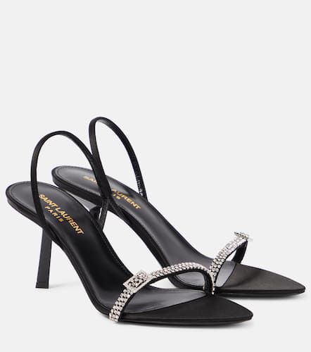 Rendez-Vous 75 satin slingback sandals - Saint Laurent - Modalova