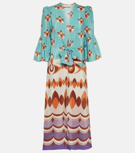 Vintage printed silk maxi dress - Adriana Degreas - Modalova