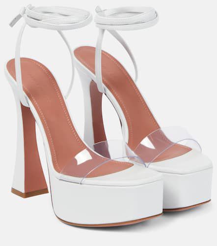 Sita leather and PVC platform sandals - Amina Muaddi - Modalova