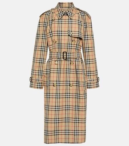 Check cotton gabardine trench coat - Burberry - Modalova