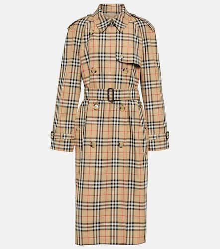 Trench in gabardine Check - Burberry - Modalova