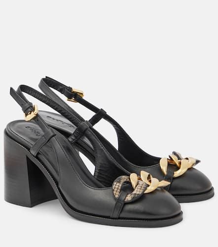 See By ChloÃ© Chain Line leather slingback pumps - See By Chloe - Modalova