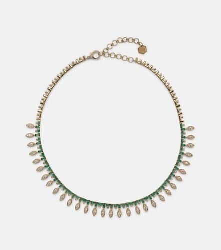 Kt necklace with diamonds and emeralds - Shay Jewelry - Modalova