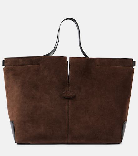 Di Bag Folio Medium suede tote bag - Tod's - Modalova