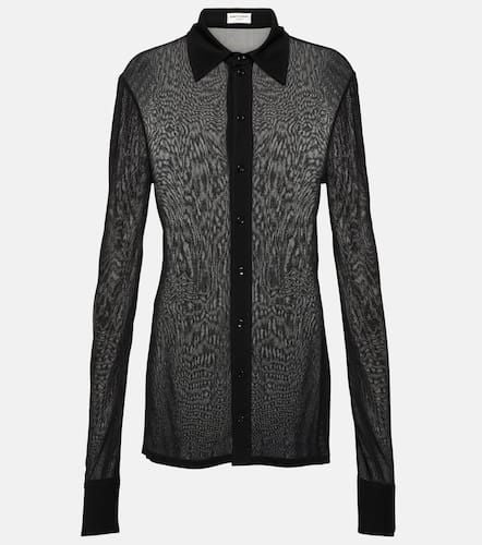 Saint Laurent CrÃªpe jersey shirt - Saint Laurent - Modalova