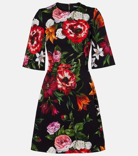 Miniabito con stampa floreale - Dolce&Gabbana - Modalova