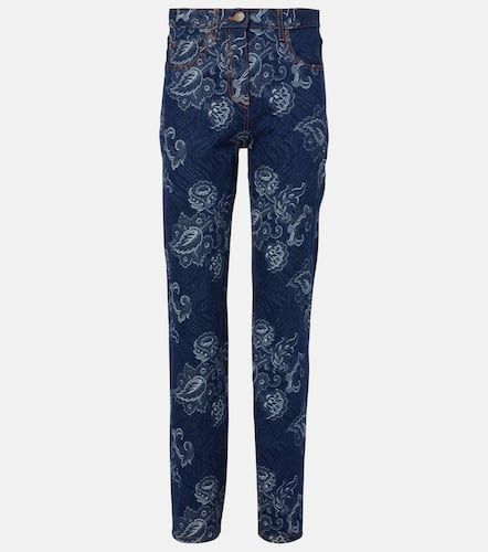 ETRO Blue Straight Pants for Women | Modalova