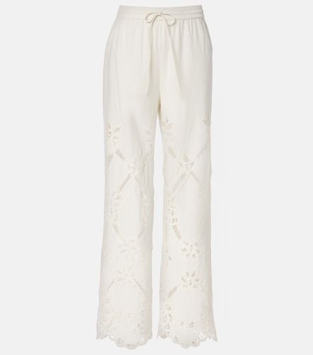 Pantalones anchos Daisy de algodón y lino - Veronica Beard - Modalova