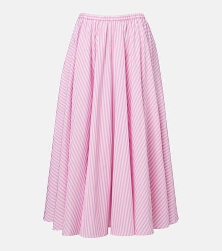 Falda midi de popelín de algodón a rayas - Patou - Modalova