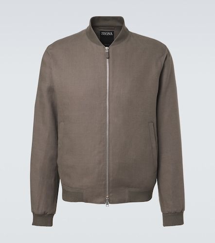 Zegna Linen bomber jacket - Zegna - Modalova